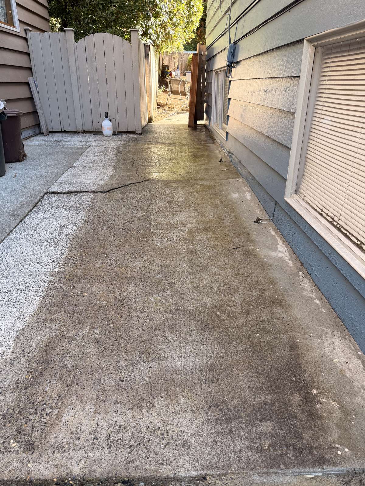 Same Shoreline walkway clean after pressure washing