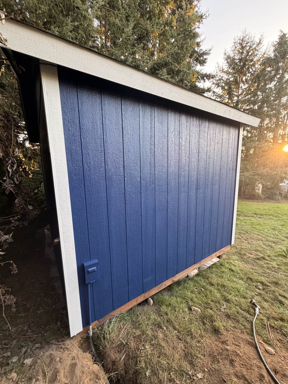 Side wall of the Lake Stevens shed in Dress Blues